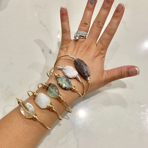 Genuine semi‎ precious gemstone bangles